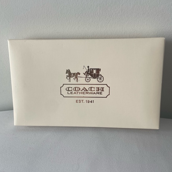 Coach Black Merino Wool Knit Gloves with Leather Trim - Picture 3 of 5